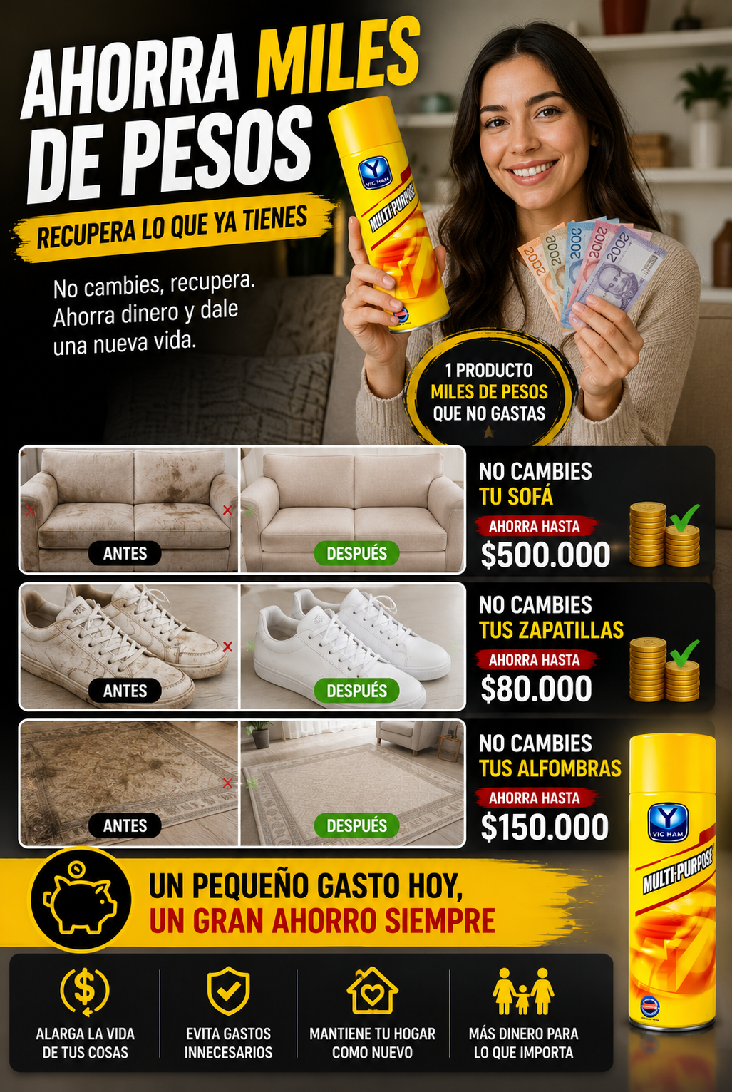 💛 No compres muebles nuevos... Recupera todo lo que ya amas ❤️✨ ¡HOY 2x1! 🔥