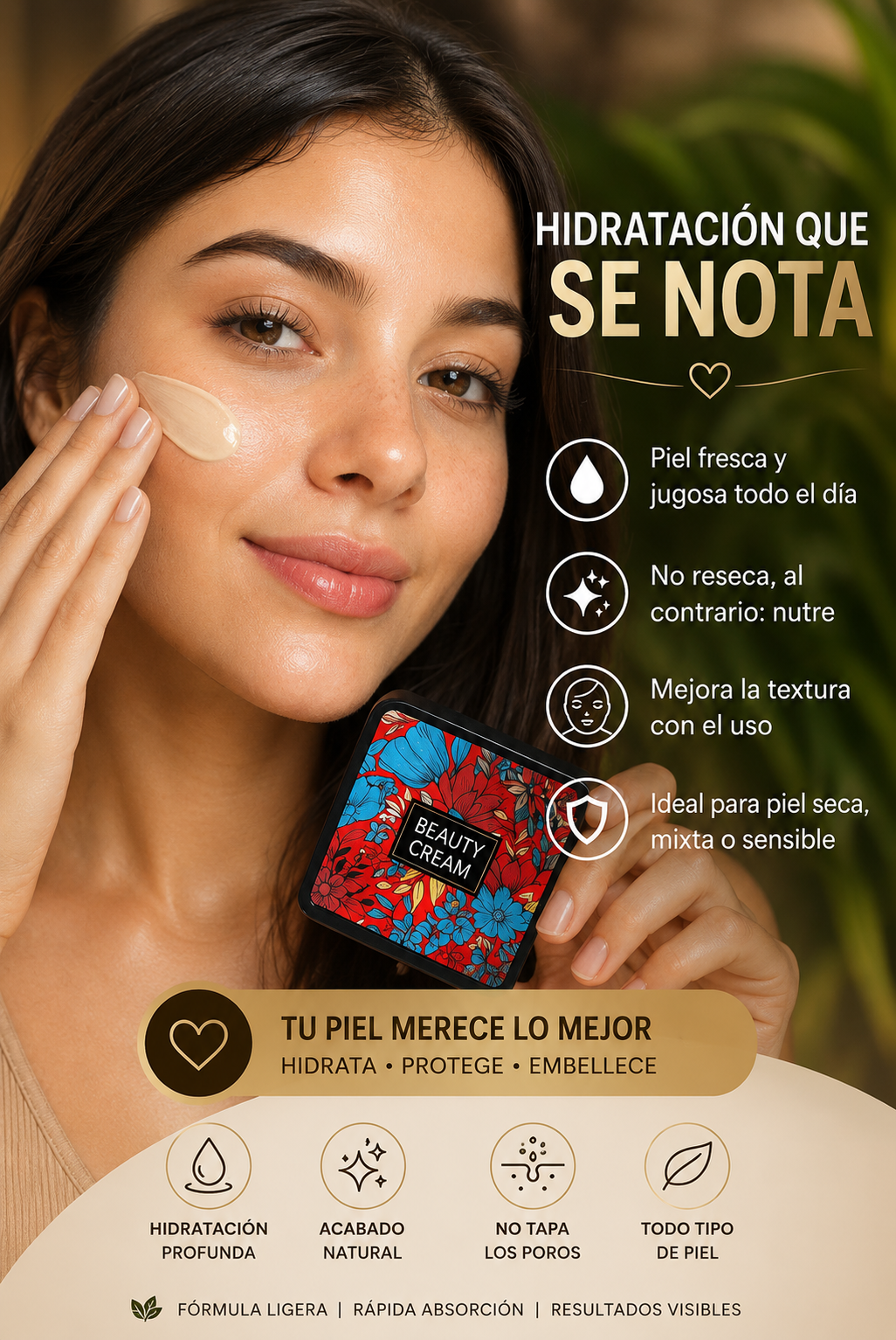 AHORA! BASE HIDRATANTE + VITAMINA C ✨ APRUEBA DE AGUA! 💧CON 68% OFF + ENVÍO GRATIS